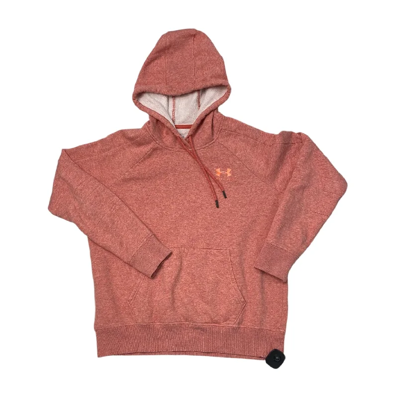 Fashionable Men's Streetwear HoodiesSweatshirt Collar By Under Armour In Orange, Size: M Fashionable Men's Streetwear HoodiesSweatshirt Collar By Under Armour In Orange, Size: M