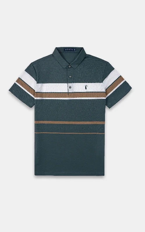 Men's Shirts with TiesEXECUTIVE POLO SOLID COLLAR GREEN