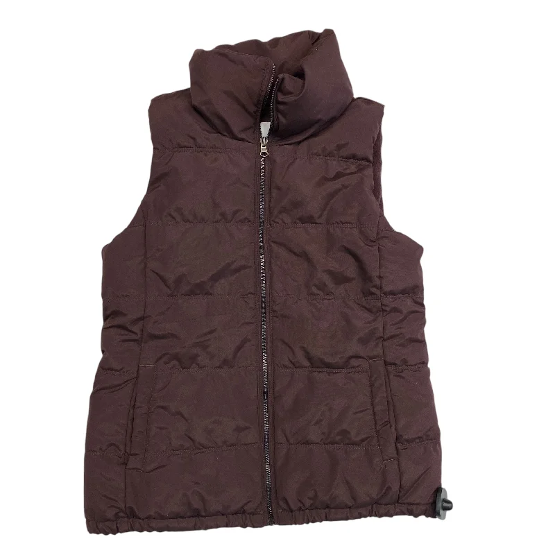 Men's Coats with ZippersVest Puffer & Quilted By Old Navy In Maroon, Size: S