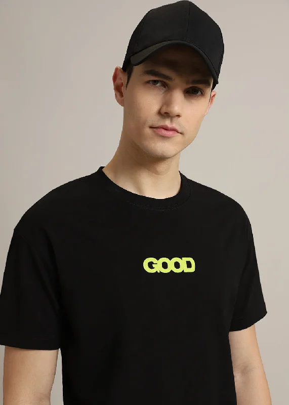 Men's Shirts with Lace-Up HemlinesTypo Noir Oversized T-shirt