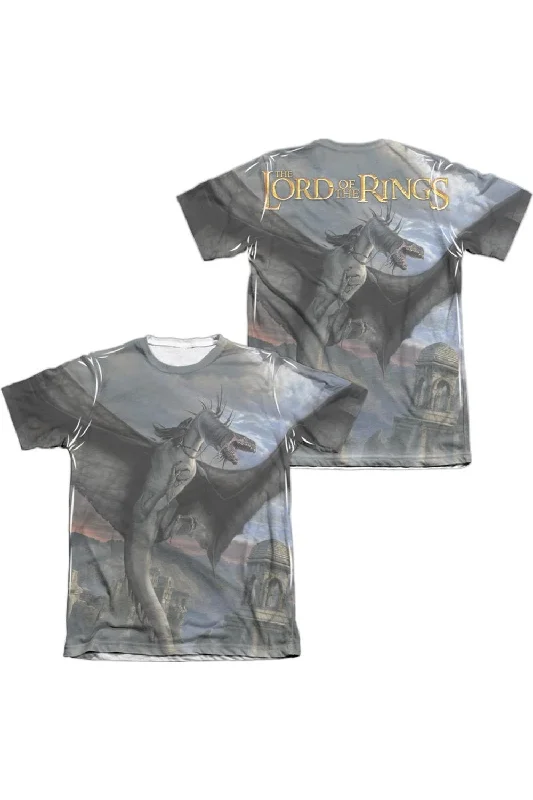 Men's Shirts with Full PlacketsLord Of The Rings Fellbeast (Front/Back Print) Adult Poly/Cotton Short Sleeve Tee / T-Shirt