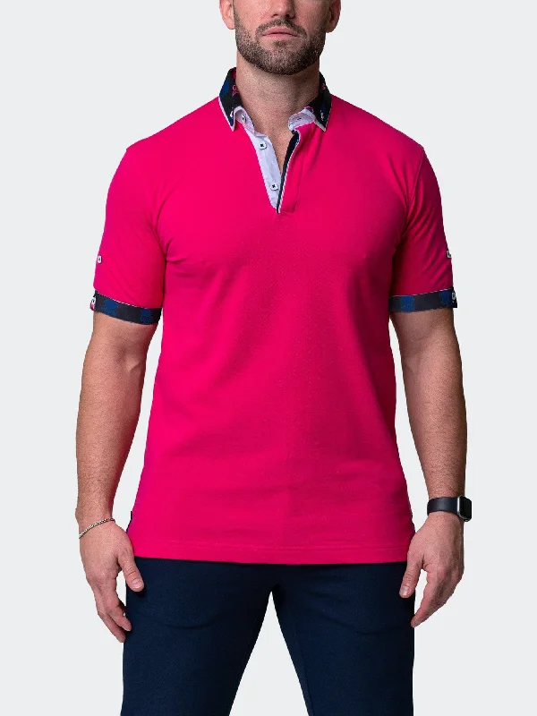 Men's Shirts with Double-Breasted DesignsPolo MozartSolidSkullFuschia Pink