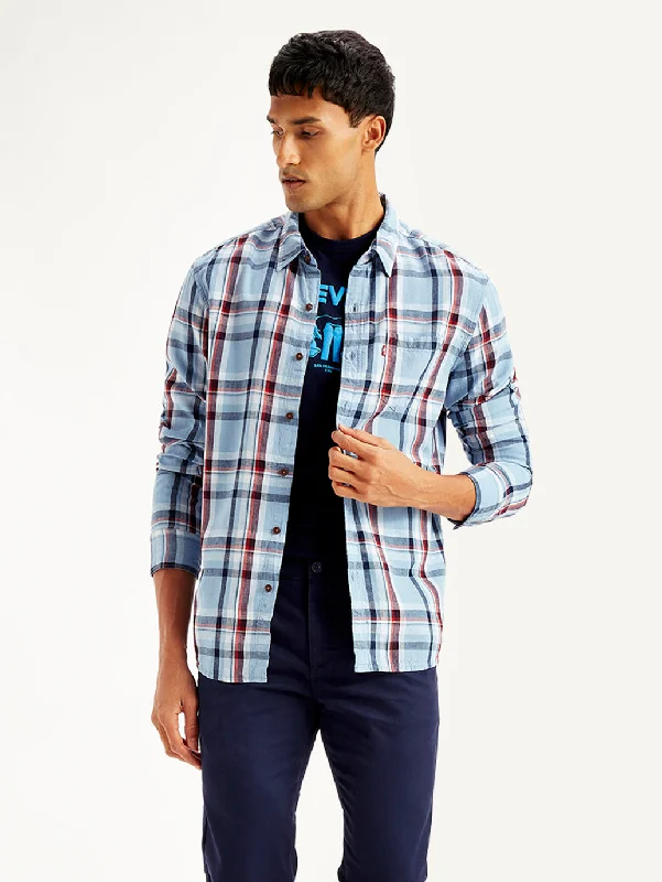 Men's Long-Sleeve Shirts for Year-Round WearMen's Plaid Slim Fit Shirt