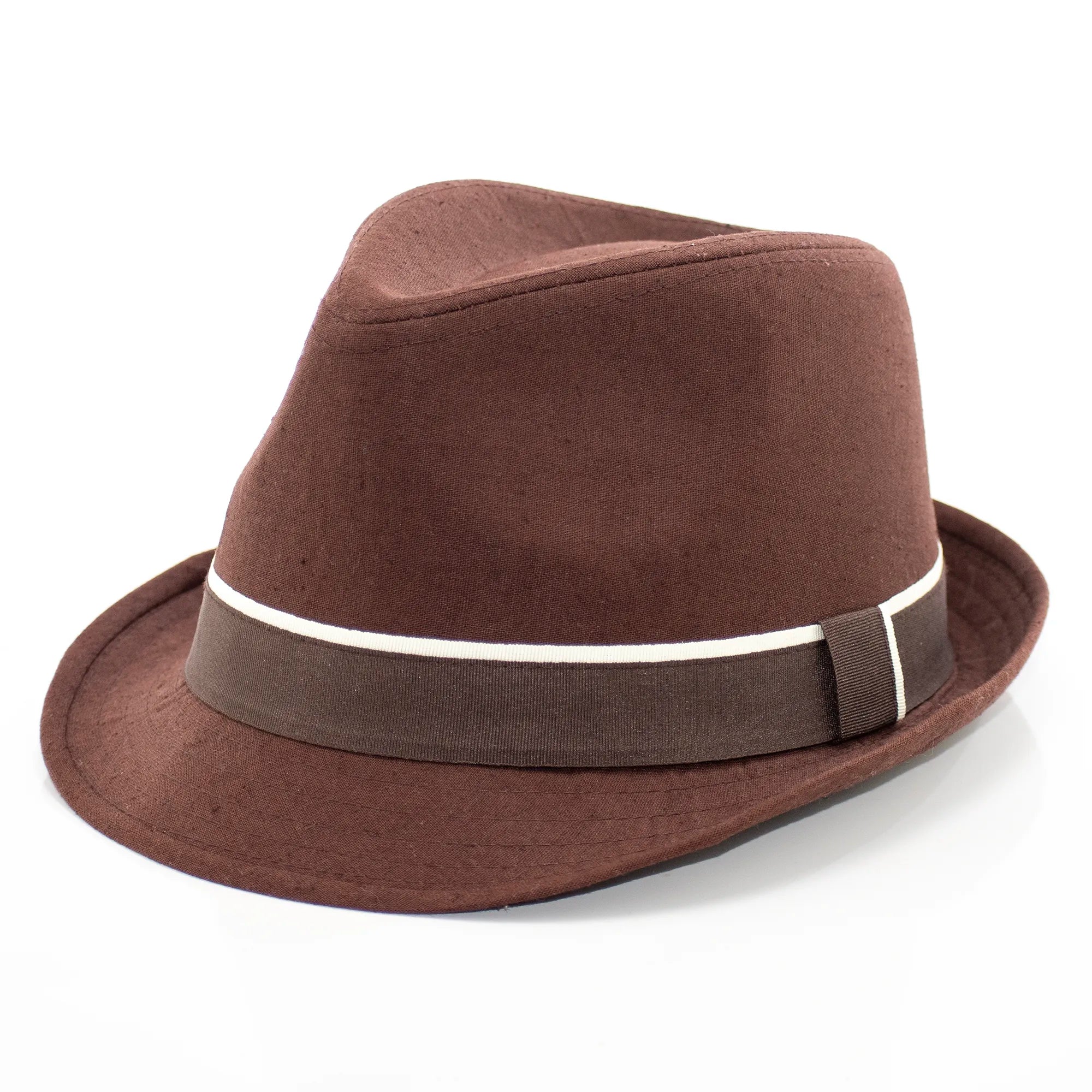 Female Straw HatsBrown Formal Fedora