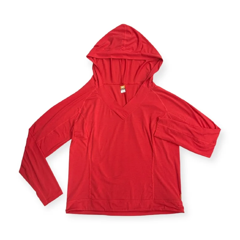Men's Hoodies for LayeringAthletic Sweatshirt Hoodie By Lucy In Orange, Size: M