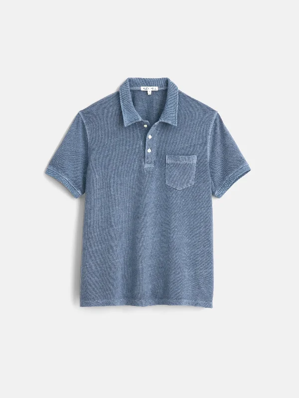 Men's Shirts with Hidden ButtonsVintage Wash Polo