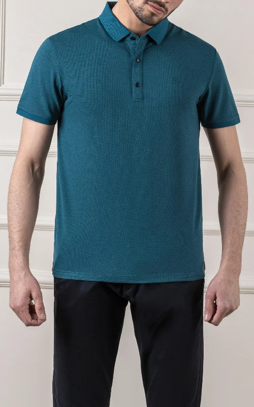 Men's Shirts with Embellished HemlinesEXECUTIVE POLO BOTTLE GREEN