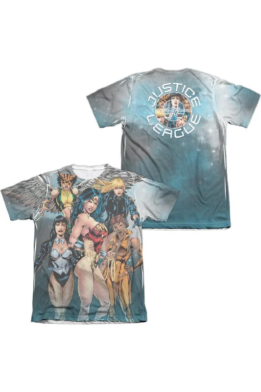 Men's Shirts with High NecksJustice League of America Gals Night Out (Front/Back Print) Adult Poly/Cotton Short Sleeve Tee / T-Shirt Men's Shirts with High NecksJustice League of America Gals Night Out (Front/Back Print) Adult Poly/Cotton Short Sleeve Tee / T-Shirt