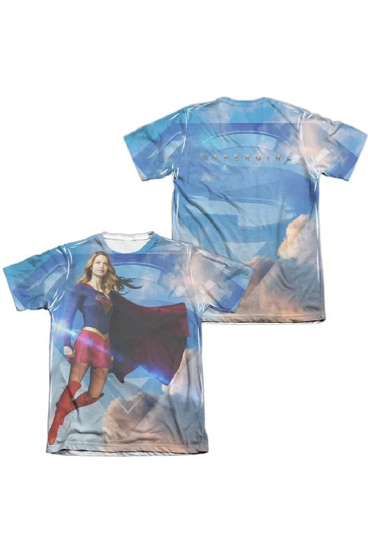 Men's Casual Shirts for Everyday WearSupergirl Up In The Sky (Front/Back Print) Adult Poly/Cotton Short Sleeve Tee / T-Shirt Men's Casual Shirts for Everyday WearSupergirl Up In The Sky (Front/Back Print) Adult Poly/Cotton Short Sleeve Tee / T-Shirt