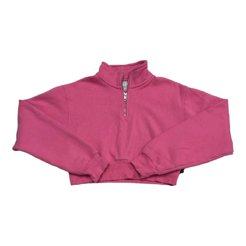 Men's Hoodies with Breathable FabricPink Sweatshirt Collar Aritzia, Size Xs