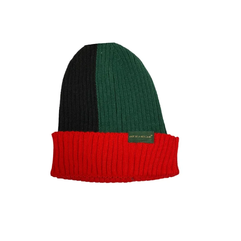 Casual Fedora Hats for MenOne In A Million Beanie Hat (Red/Black/Green) B60
