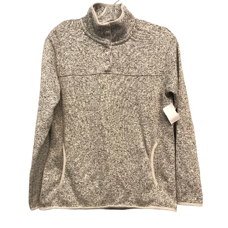 Men's Hoodies with Contrast StitchingSweatshirt Collar By Eddie Bauer In Grey, Size:M Men's Hoodies with Contrast StitchingSweatshirt Collar By Eddie Bauer In Grey, Size:M