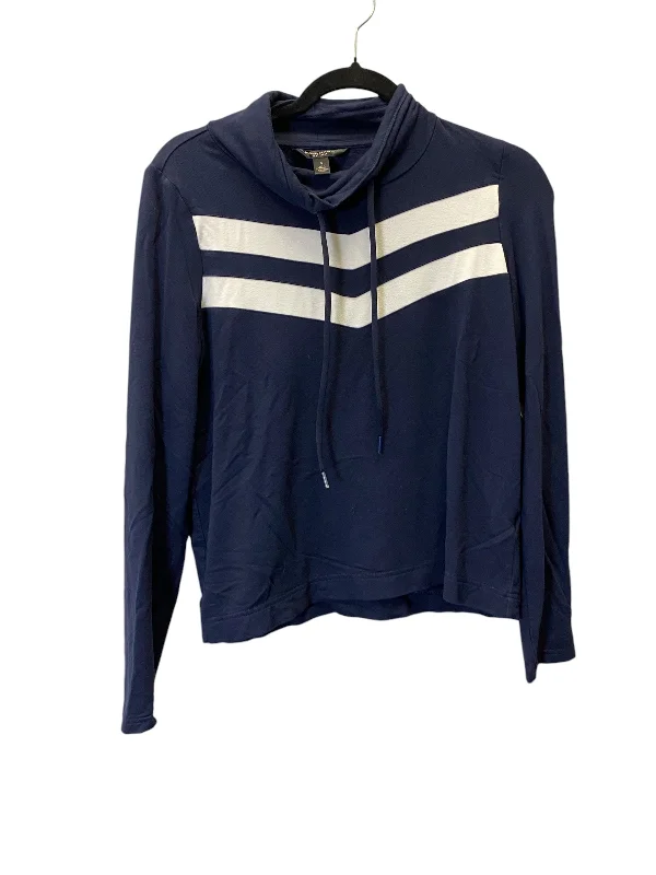 Men's Hoodies with Relaxed FitsSweatshirt Collar By Banana Republic In Blue & White, Size: S Men's Hoodies with Relaxed FitsSweatshirt Collar By Banana Republic In Blue & White, Size: S