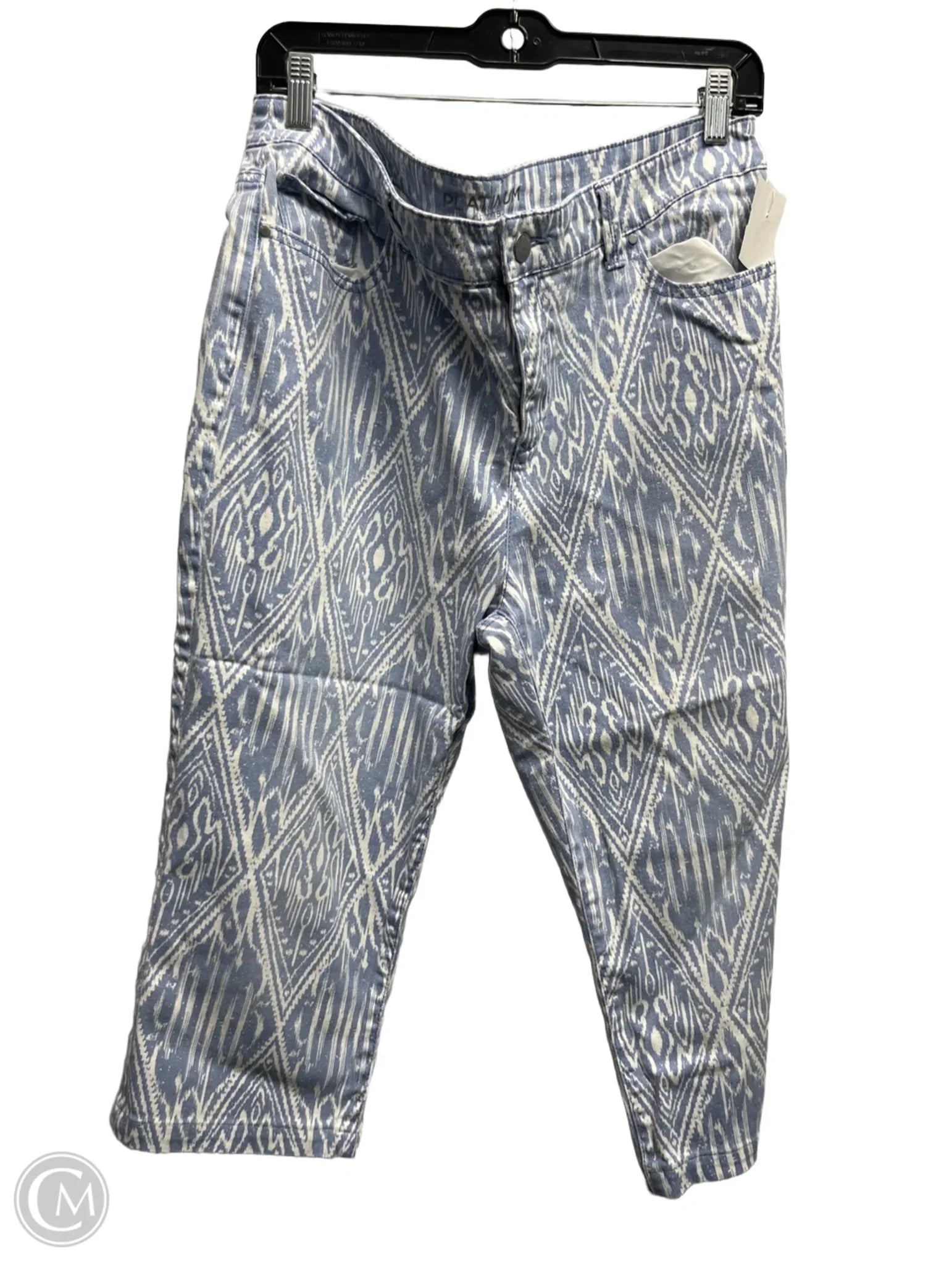 Everyday Casual Men's JeansJeans Cropped By Chicos In Blue & White, Size: 12