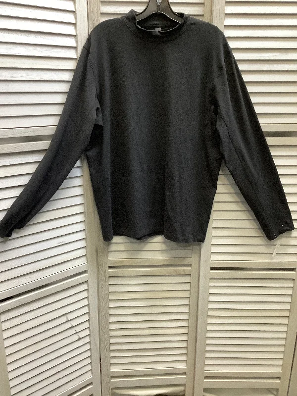 Men's Hoodies for Everyday WearBlack Athletic Sweatshirt Collar Lululemon, Size L