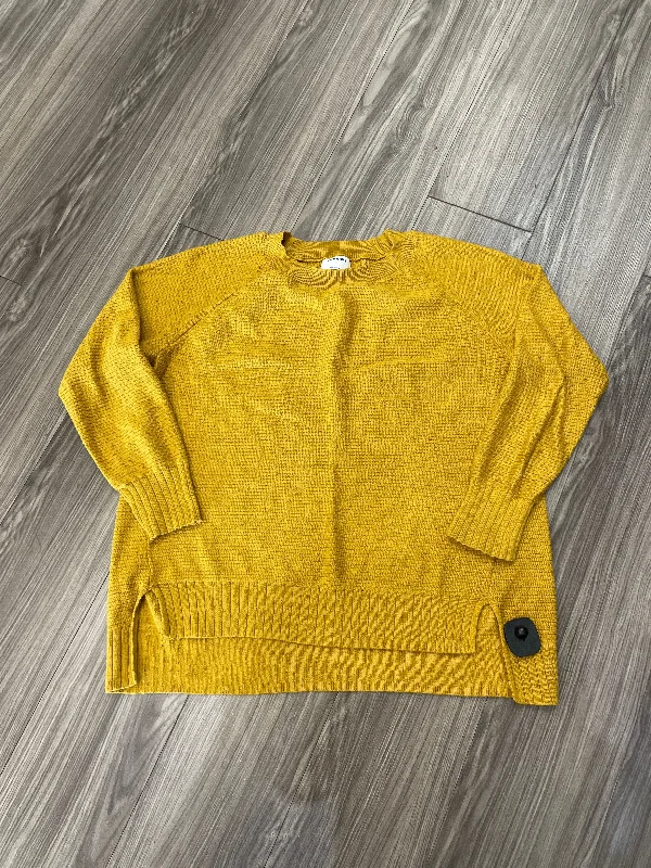 Cool Men's Graphic HoodiesSweatshirt Crewneck By Old Navy In Yellow, Size: Xl
