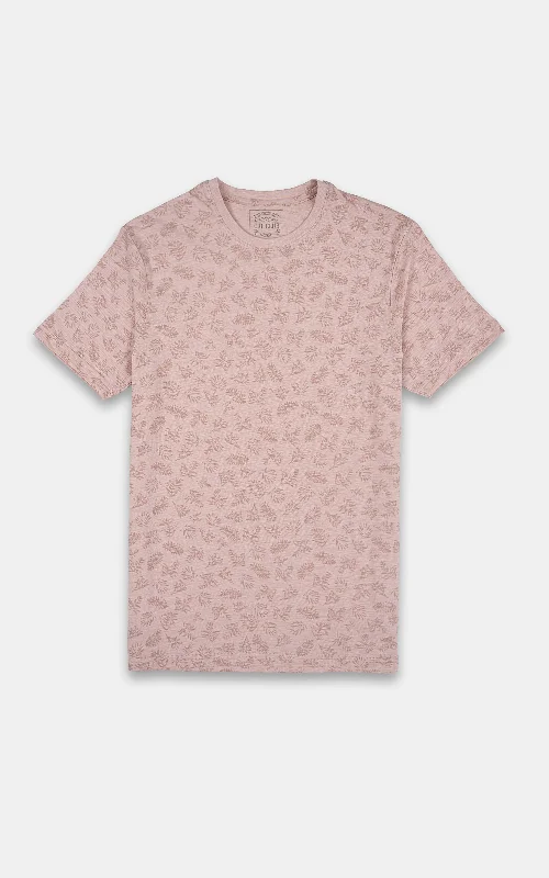Men's Shirts with Abstract DesignsPRINTED T-SHIRT PEACH