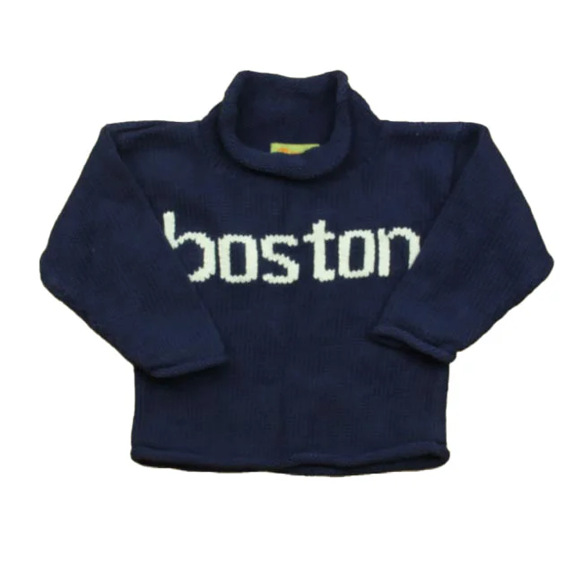 Men's Sweaters with A-Line ShapesClaver Unisex Navy Boston Sweater