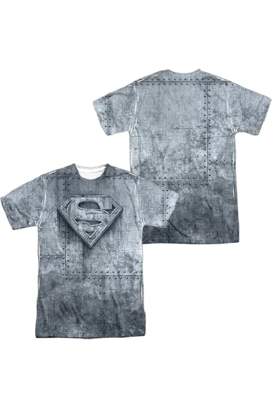 Men's Shirts with Zippered PocketsSuperman Made Of Steel (Front/Back Print) Short Sleeve Adult 100% Poly Crew Tee / T-Shirt Men's Shirts with Zippered PocketsSuperman Made Of Steel (Front/Back Print) Short Sleeve Adult 100% Poly Crew Tee / T-Shirt