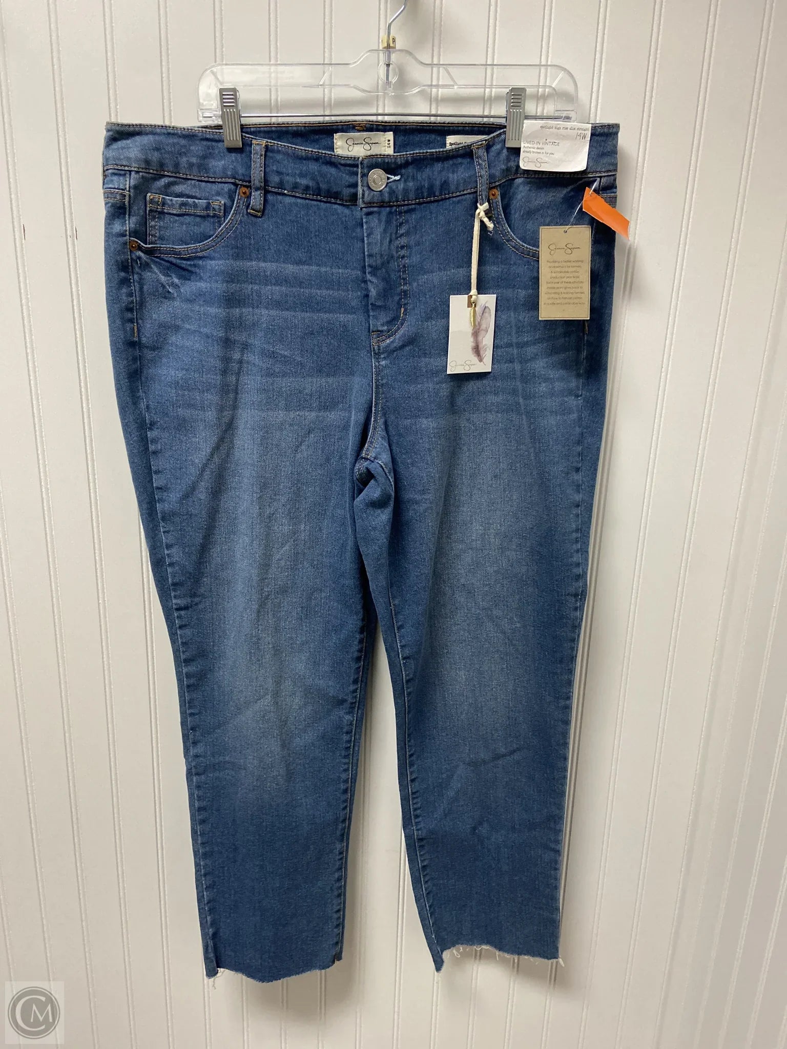 Men's Jeans for Everyday WearJeans Wide Leg By Jessica Simpson In Blue Denim, Size: 14
