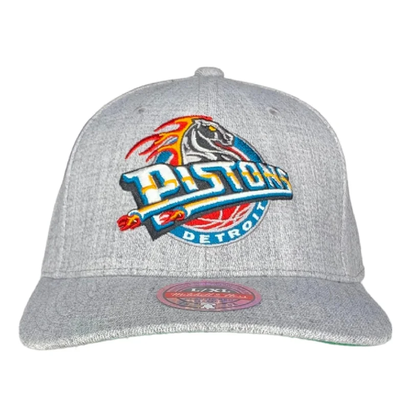 Warm Woolen HatsMitchell & Ness NBA Detroit Pistons Team Heather 2.0 Stretch Fitted Hat (Grey) Warm Woolen HatsMitchell & Ness NBA Detroit Pistons Team Heather 2.0 Stretch Fitted Hat (Grey)