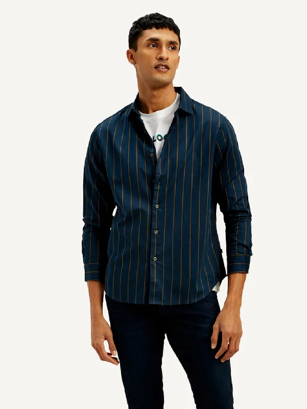 Men's Floral Print Shirts for Spring and SummerMen's Striped Slim Fit Shirt