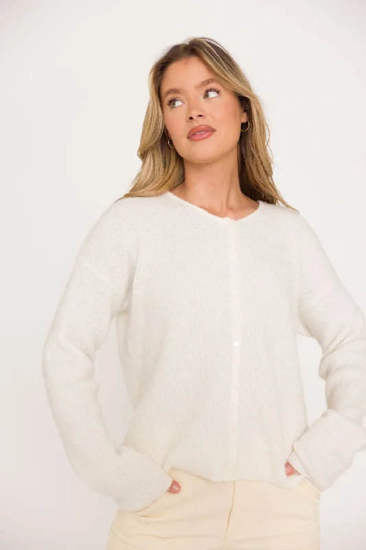 Men's Sweaters with Hooks and LoopsNewport Cardigan in Ivory - Nursing Friendly