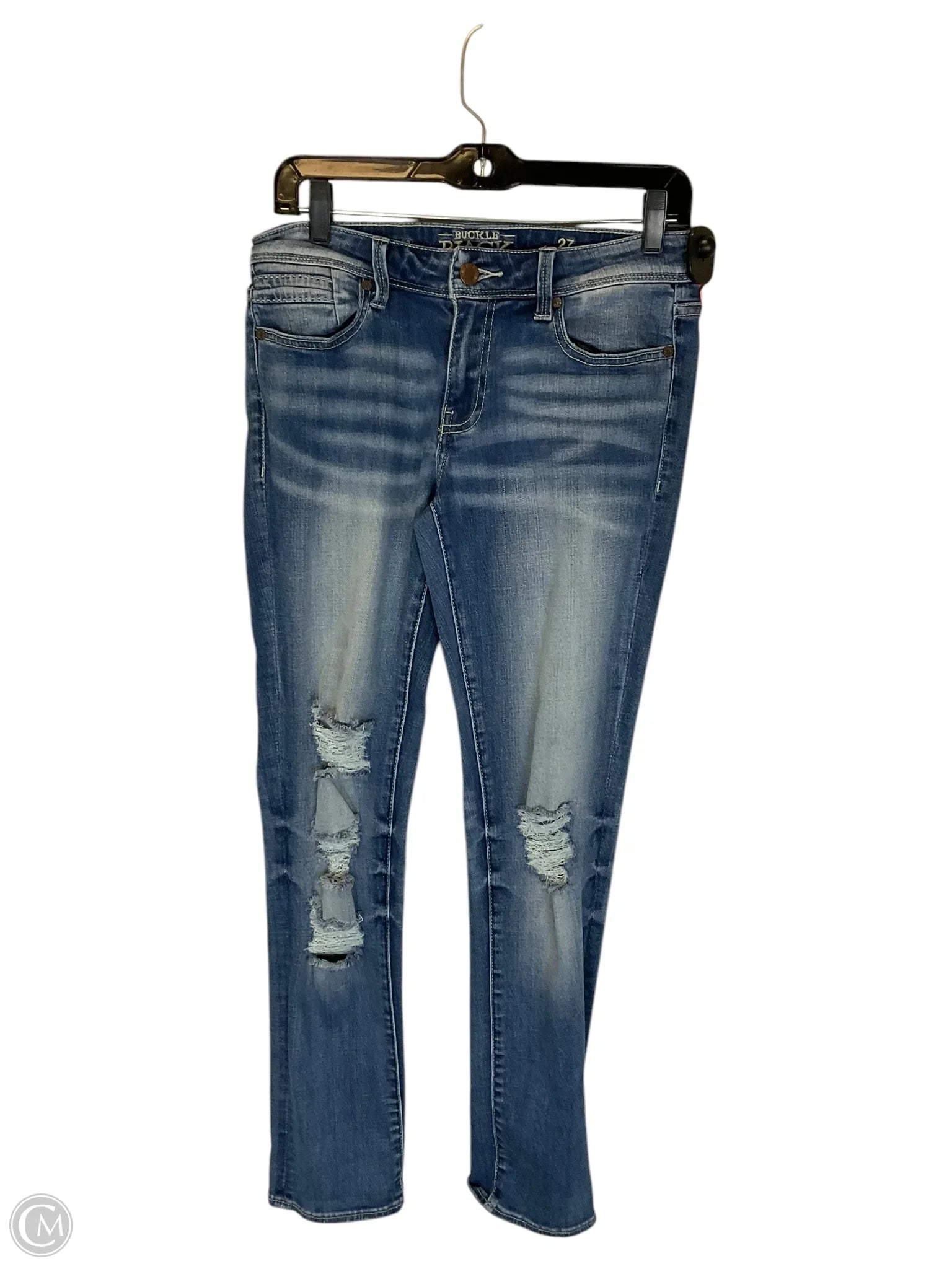Zip-Fly Men's JeansJeans Straight By Buckle Black In Blue Denim, Size: 4
