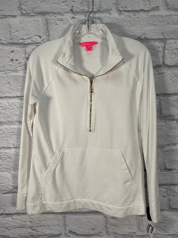 Men's Hoodies for HikingWhite Sweatshirt Collar Lilly Pulitzer, Size S