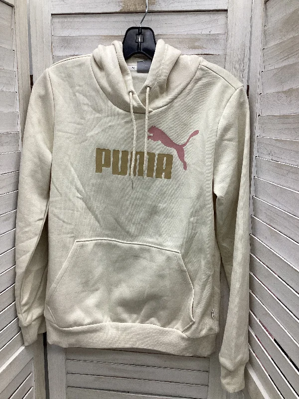 Men's Hoodies with ThumbholesCream Sweatshirt Hoodie Puma, Size M