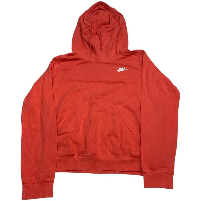 Men's Hoodies with Reinforced StitchingAthletic Sweatshirt Hoodie By Nike Apparel In Orange, Size: S Men's Hoodies with Reinforced StitchingAthletic Sweatshirt Hoodie By Nike Apparel In Orange, Size: S