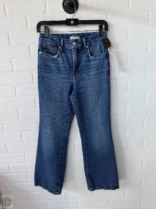 Men's Jeans with a Distressed LookJeans Wide Leg By Good American In Blue Denim, Size: 4