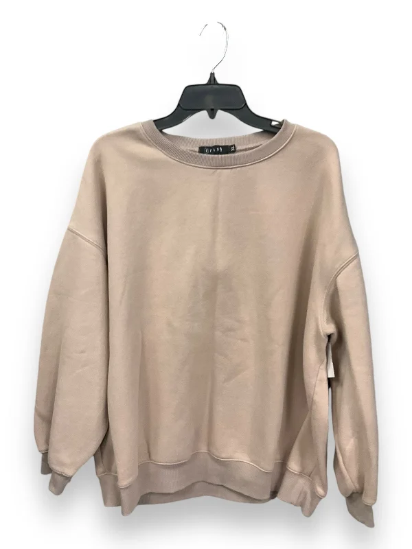 Men's Hoodies with Reinforced HemsSweatshirt Crewneck By Clothes Mentor In Tan, Size: Xl Men's Hoodies with Reinforced HemsSweatshirt Crewneck By Clothes Mentor In Tan, Size: Xl