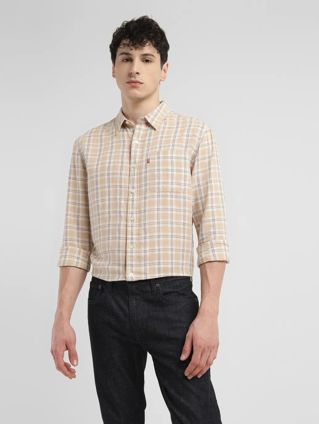 Men's Button-Down Collar Shirts for Staying PolishedMen's Checkered Slim Fit Linen Shirt Men's Button-Down Collar Shirts for Staying PolishedMen's Checkered Slim Fit Linen Shirt