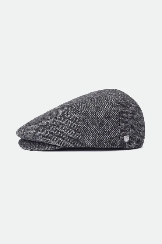 Adjustable Sun HatsHooligan Flat Cap - Grey/Black