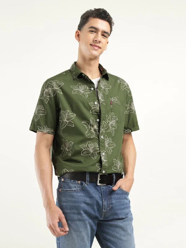 Men's Henley T-Shirts for a Casual TwistMen's Printed Slim Fit Shirt