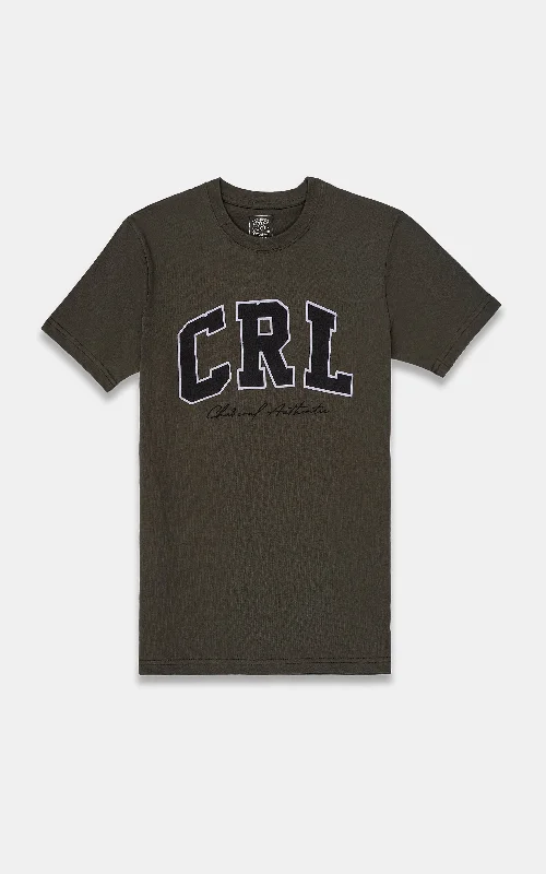 Warm Men's Fleece-Lined TopsGRAPHIC T SHIRT OLIVE