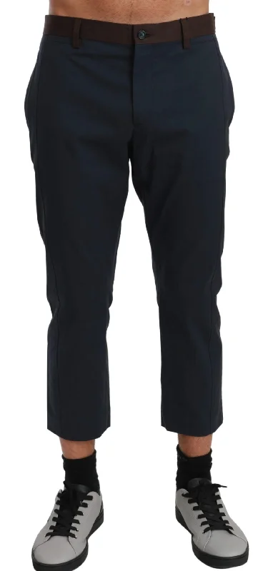 Men's Ripped JeansDolce & Gabbana Chic Cropped Stripe Casual Men's Pants