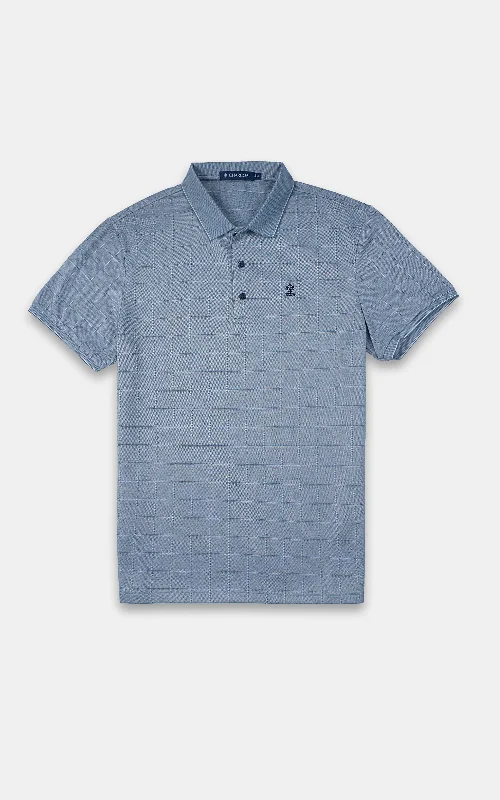 Men's Short-Sleeved ShirtsEXECUTIVE POLO JACQUARD COLLAR MINT GREEN