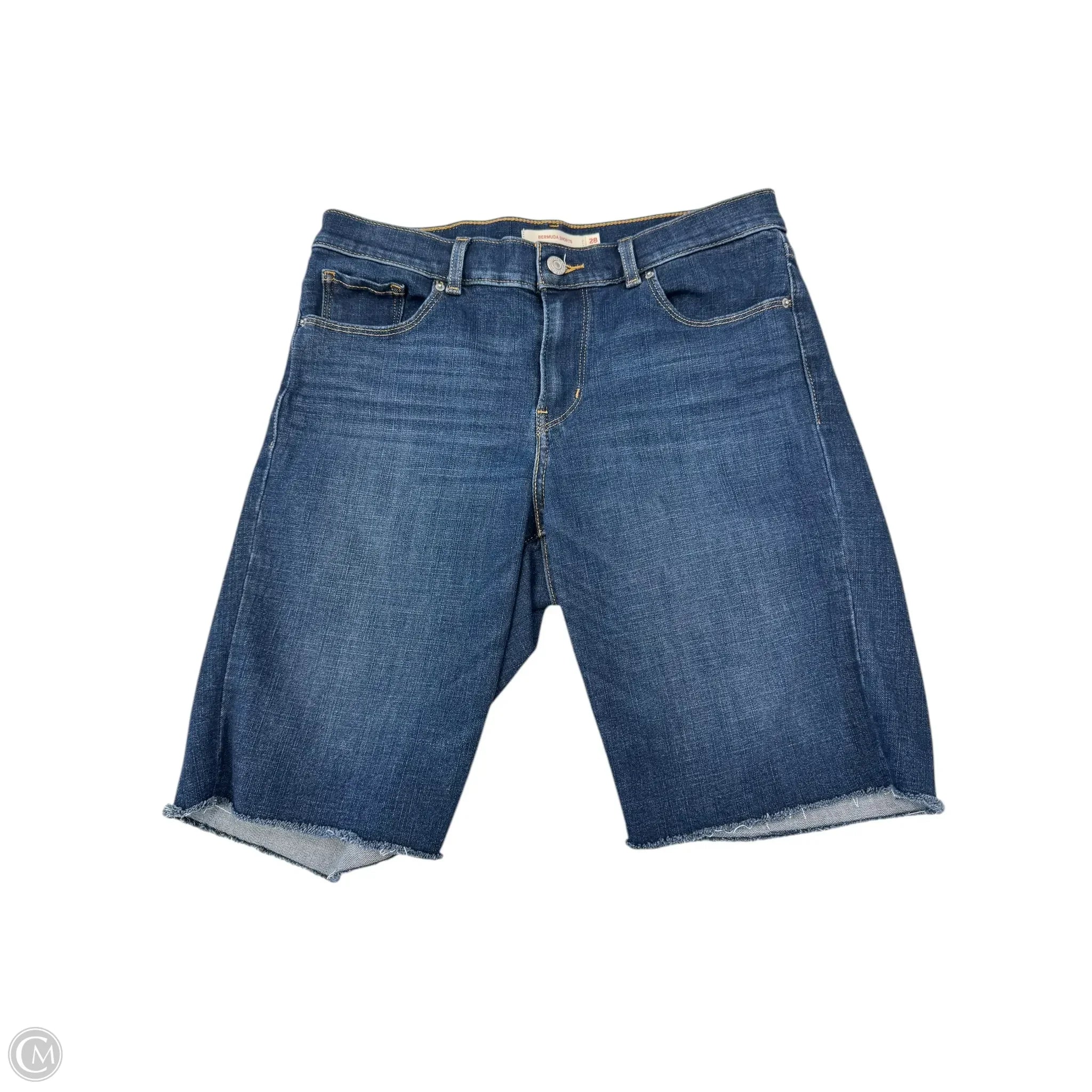 Flexible Fit Men's Yoga and Workout ShortsShorts By Levis In Blue Denim, Size: 6
