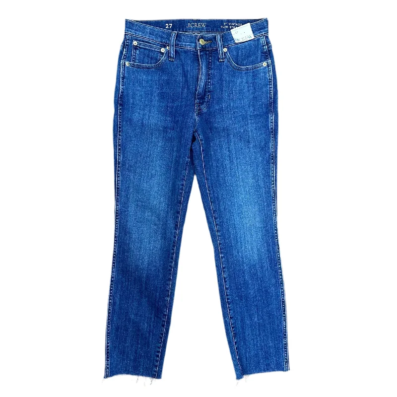 Men's Jeans with RipsJeans Straight By J. Crew In Blue Denim, Size: 4