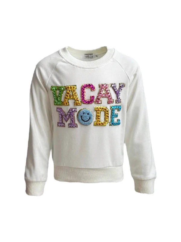 Men's Sweaters with Adjustable HemlinesCrystal VACAY MODE Sweatshirt