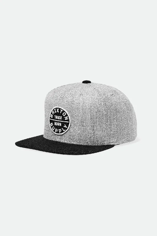 Sun-Protective Beach HatsOath III Snapback - Light Heather Grey/Black