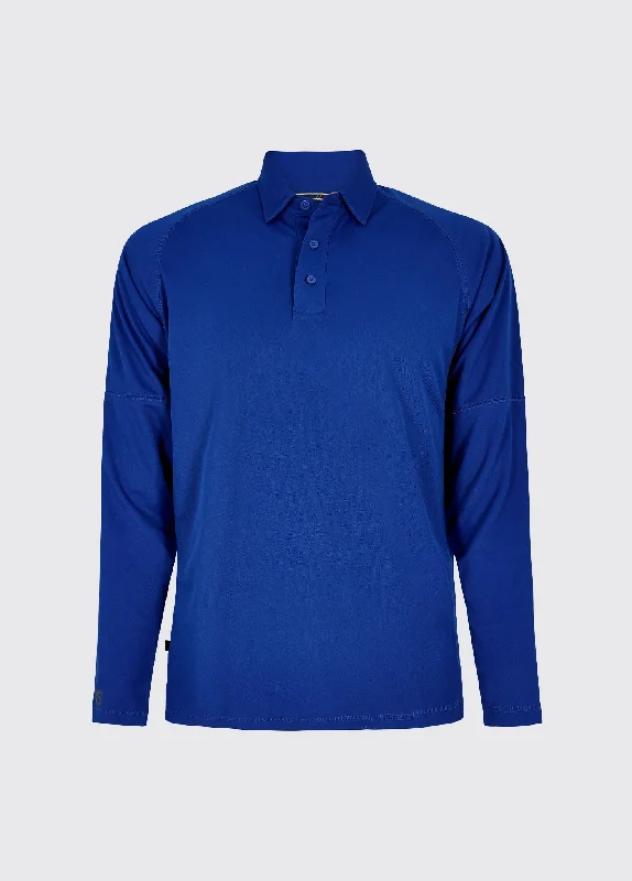 Men's Shirts with Contrast CollarsPiraeus Men's Long Sleeve Technical Polo - Ultramarine