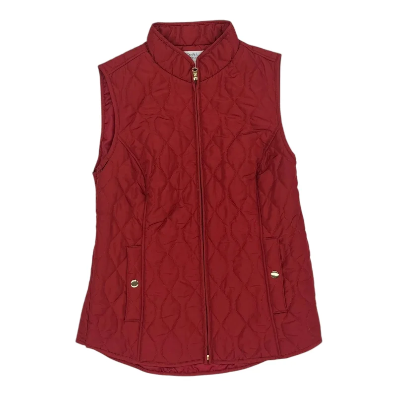 Winter-Ready Men's CoatsVest Puffer & Quilted By Croft And Barrow In Red, Size:S