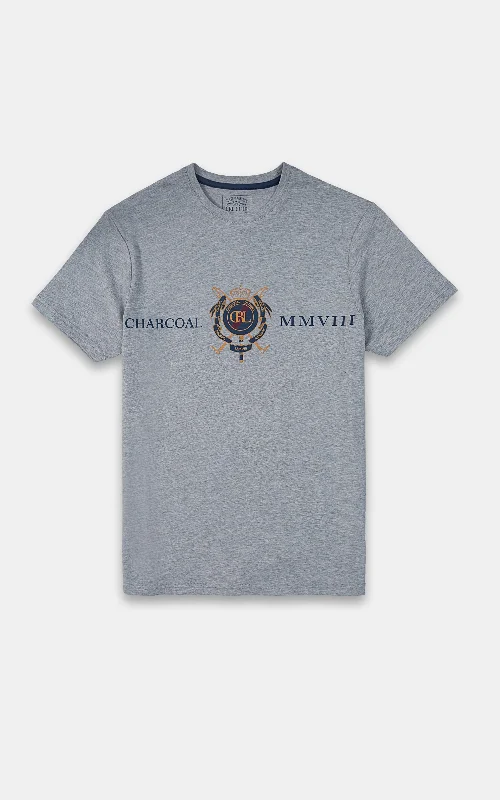 Men's Shirts with Belt AttachmentsGRAPHIC T-SHIRT HEATHER GREY
