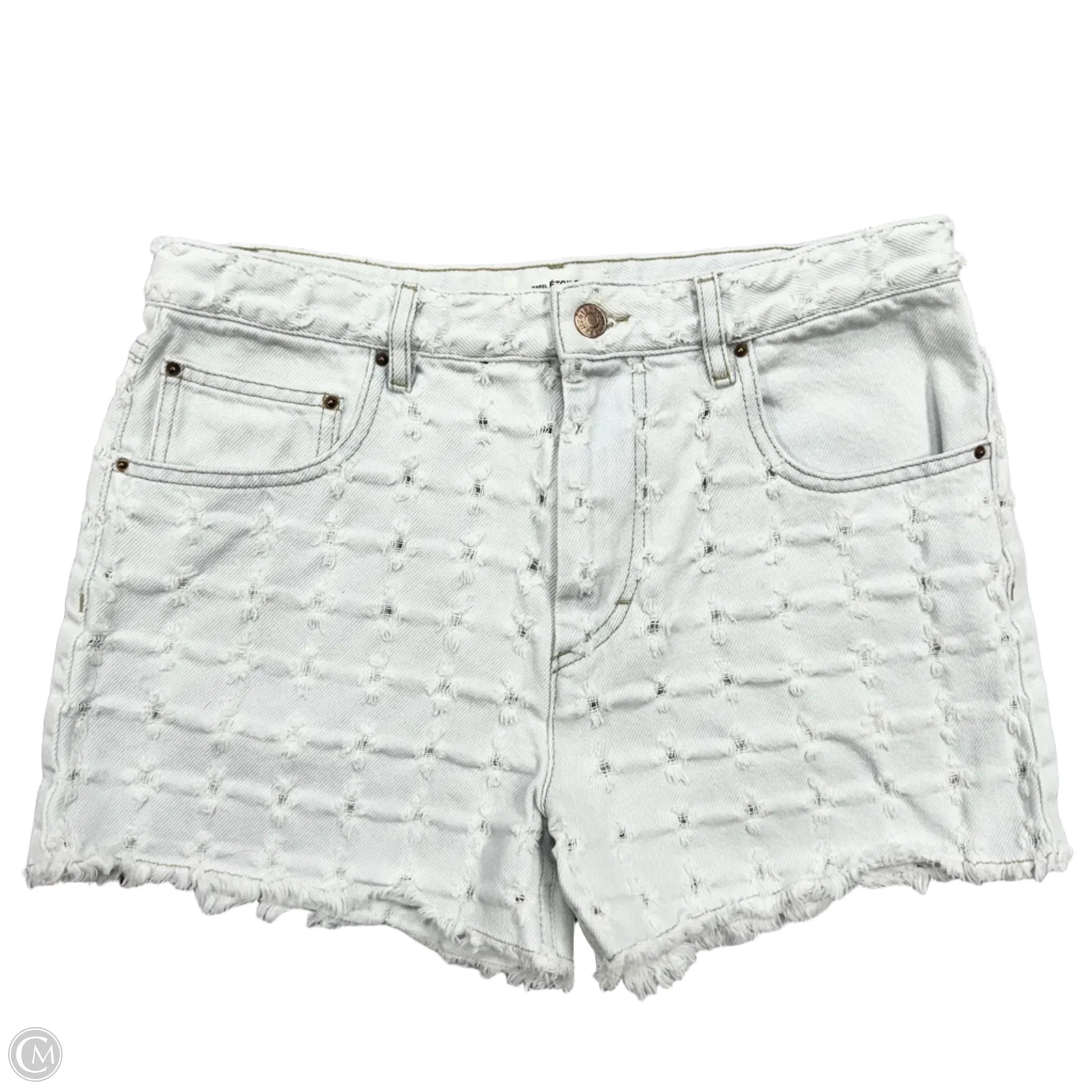 Cotton-Rich Men's Breathable and Soft Casual ShortsShorts Designer By Isabel Marant In Blue Denim, Size: 6