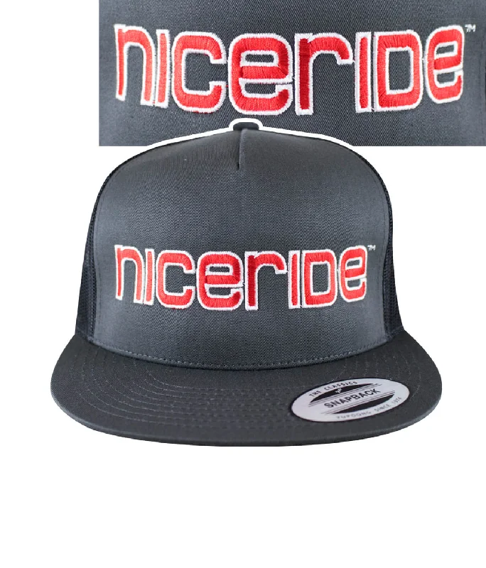 Bright Straw Hats"Bold Tower" Charcoal Trucker Hat