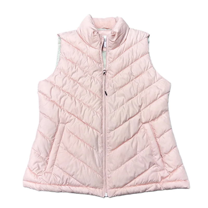 Men's Coats with Convertible CollarsVest Puffer & Quilted By Gap In Peach, Size: M