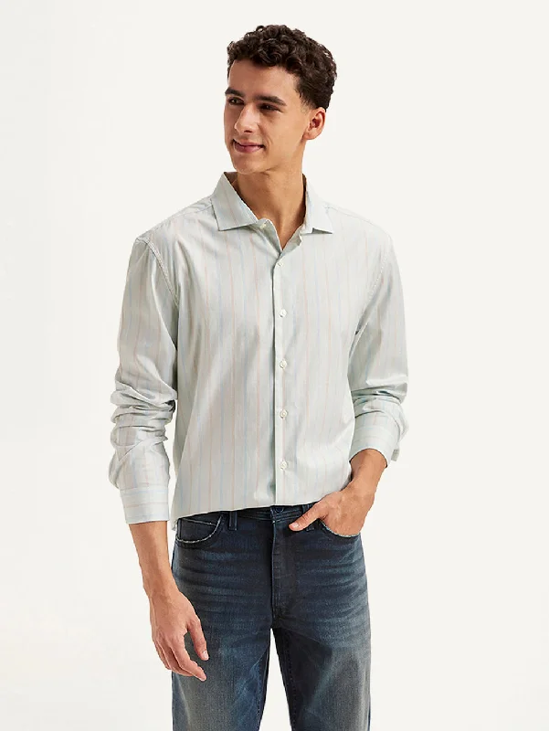 Men's Performance Fabric Shirts for All-Day ComfortMen's Striped Slim Fit Shirt